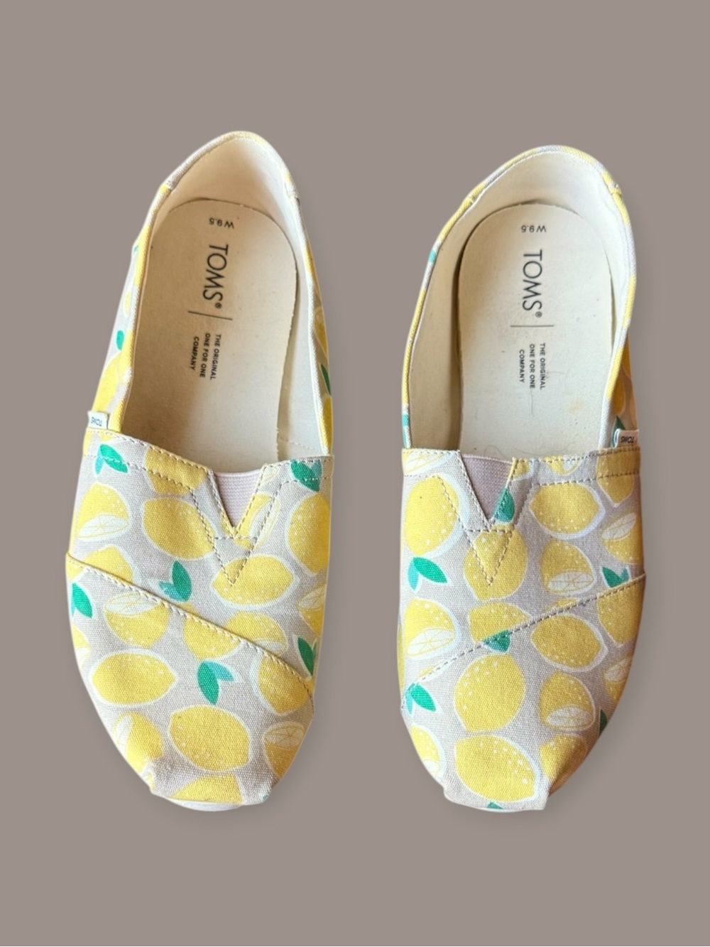 TOMS Kids Lemon Slip-On Sneakers in Yellow and Green